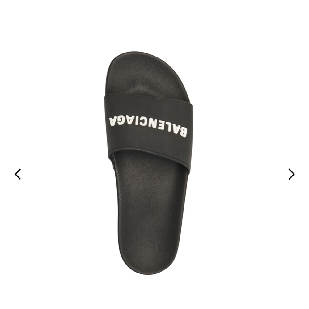 GUC Men’s Balenciaga Pool Slide Sandal in Black. Size 44/USA 11
